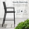 imageBest Choice Products Outdoor Bar Stools Set of 2 Bar Height Patio Furniture All Weather Mesh Design wArmrest  BlackNavyBlackBlack