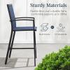 imageBest Choice Products Outdoor Bar Stools Set of 2 Bar Height Patio Furniture All Weather Mesh Design wArmrest  BlackNavyBlackNavy
