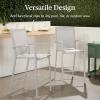 imageBest Choice Products Outdoor Bar Stools Set of 2 Bar Height Patio Furniture All Weather Mesh Design wArmrest  BlackNavyGrayGray