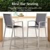 imageBest Choice Products Outdoor Bar Stools Set of 2 Bar Height Patio Furniture All Weather Mesh Design wArmrest  BlackNavyTaupeCharcoal