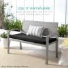imageBest Choice Products Outdoor Bench 2Person Wicker Garden Patio Benches Seating Furniture for Backyard Porch wSeat Cushion 700lb Capacity  BrownRedBrownRed