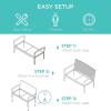 imageBest Choice Products Outdoor Bench 2Person Wicker Garden Patio Benches Seating Furniture for Backyard Porch wSeat Cushion 700lb Capacity  BrownRedCreamGray