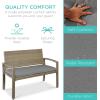 imageBest Choice Products Outdoor Bench 2Person Wicker Garden Patio Benches Seating Furniture for Backyard Porch wSeat Cushion 700lb Capacity  BrownRedGrayTaupe