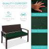 imageBest Choice Products Outdoor Bench 2Person Wicker Garden Patio Benches Seating Furniture for Backyard Porch wSeat Cushion 700lb Capacity  BrownRedGreenBrown