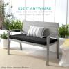 imageBest Choice Products Outdoor Bench 2Person Wicker Garden Patio Benches Seating Furniture for Backyard Porch wSeat Cushion 700lb Capacity  BrownRedIvoryNatural