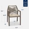 imageBest Choice Products Outdoor Dining Arm Chair Set of 2 Aluminum Frame with Armrest AllWeather Woven Rope Chair Design  CharcoalGraphiteTaupeSandstorm