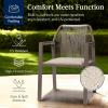 imageBest Choice Products Outdoor Dining Arm Chair Set of 2 Aluminum Frame with Armrest AllWeather Woven Rope Chair Design  CharcoalGraphiteTaupeSandstorm