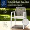 imageBest Choice Products Outdoor Dining Arm Chair Set of 2 Aluminum Frame with Armrest AllWeather Woven Rope Chair Design  CharcoalGraphiteWhiteAlpine