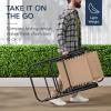 imageBest Choice Products Outdoor Folding Rocking Chair Zero Gravity Lounge Chair Patio Rocker wHeadrest Pillow  Cobalt BlueBeige
