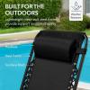 imageBest Choice Products Outdoor Folding Rocking Chair Zero Gravity Lounge Chair Patio Rocker wHeadrest Pillow  Cobalt BlueBlack