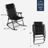 imageBest Choice Products Outdoor Folding Rocking Chair Zero Gravity Lounge Chair Patio Rocker wHeadrest Pillow  Cobalt BlueBlack