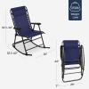 imageBest Choice Products Outdoor Folding Rocking Chair Zero Gravity Lounge Chair Patio Rocker wHeadrest Pillow  Cobalt BlueBlue