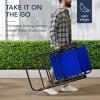 imageBest Choice Products Outdoor Folding Rocking Chair Zero Gravity Lounge Chair Patio Rocker wHeadrest Pillow  Cobalt BlueCobalt Blue