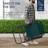 imageBest Choice Products Outdoor Folding Rocking Chair Zero Gravity Lounge Chair Patio Rocker wHeadrest Pillow  Cobalt BlueForest Green