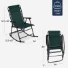 imageBest Choice Products Outdoor Folding Rocking Chair Zero Gravity Lounge Chair Patio Rocker wHeadrest Pillow  Cobalt BlueForest Green