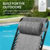 imageBest Choice Products Outdoor Folding Rocking Chair Zero Gravity Lounge Chair Patio Rocker wHeadrest Pillow  Cobalt BlueGray