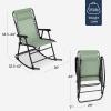 imageBest Choice Products Outdoor Folding Rocking Chair Zero Gravity Lounge Chair Patio Rocker wHeadrest Pillow  Cobalt BlueSage Green