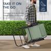 imageBest Choice Products Outdoor Folding Rocking Chair Zero Gravity Lounge Chair Patio Rocker wHeadrest Pillow  Cobalt BlueSage Green