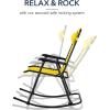 imageBest Choice Products Outdoor Folding Rocking Chair Zero Gravity Lounge Chair Patio Rocker wHeadrest Pillow  Cobalt BlueSunflower Yellow