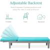 imageBest Choice Products Outdoor Lounge Chair Resin Patio Chaise Lounger for Poolside Backyard Porch wSeat Cushion Adjustable Backrest 5 Positions 330lb Capacity  GrayNavyGrayTeal