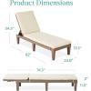imageBest Choice Products Outdoor Lounge Chair Resin Patio Chaise Lounger for Poolside Backyard Porch wSeat Cushion Adjustable Backrest 5 Positions 330lb Capacity  GrayNavyBrownIvory