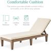 imageBest Choice Products Outdoor Lounge Chair Resin Patio Chaise Lounger for Poolside Backyard Porch wSeat Cushion Adjustable Backrest 5 Positions 330lb Capacity  GrayNavyBrownIvory