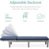 imageBest Choice Products Outdoor Lounge Chair Resin Patio Chaise Lounger for Poolside Backyard Porch wSeat Cushion Adjustable Backrest 5 Positions 330lb Capacity  GrayNavyGrayNavy