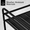 imageBest Choice Products Outdoor Mobile Patio Bar Cart Home Bar Serving Cart BBQ Side Table w 2 Tier Storage Wine Rack Lockable Wheels  PeacockBlack