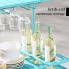 imageBest Choice Products Outdoor Mobile Patio Bar Cart Home Bar Serving Cart BBQ Side Table w 2 Tier Storage Wine Rack Lockable Wheels  PeacockTeal
