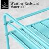 imageBest Choice Products Outdoor Mobile Patio Bar Cart Home Bar Serving Cart BBQ Side Table w 2 Tier Storage Wine Rack Lockable Wheels  PeacockTeal