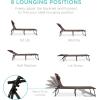 imageBest Choice Products Patio Chaise Lounge Chair Portable Outdoor Folding Recliner for Lawn w 8 Positions Handles 300lb Capacity  GrayBrown