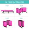imageBest Choice Products Patio Chaise Lounge Chair Portable Outdoor Folding Recliner for Lawn w 8 Positions Handles 300lb Capacity  GrayDark Pink