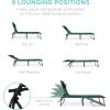 imageBest Choice Products Patio Chaise Lounge Chair Portable Outdoor Folding Recliner for Lawn w 8 Positions Handles 300lb Capacity  GrayForest Green