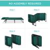imageBest Choice Products Patio Chaise Lounge Chair Portable Outdoor Folding Recliner for Lawn w 8 Positions Handles 300lb Capacity  GrayForest Green