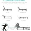 imageBest Choice Products Patio Chaise Lounge Chair Portable Outdoor Folding Recliner for Lawn w 8 Positions Handles 300lb Capacity  GrayGrey