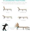imageBest Choice Products Patio Chaise Lounge Chair Portable Outdoor Folding Recliner for Lawn w 8 Positions Handles 300lb Capacity  GrayTan