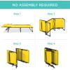 imageBest Choice Products Patio Chaise Lounge Chair Portable Outdoor Folding Recliner for Lawn w 8 Positions Handles 300lb Capacity  GrayYellow