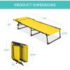 imageBest Choice Products Patio Chaise Lounge Chair Portable Outdoor Folding Recliner for Lawn w 8 Positions Handles 300lb Capacity  GrayYellow