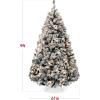 imageBest Choice Products PreLit Artificial Christmas Tree 6ft Snow Flocked Pine Tree 2in1 White and Multicolor LED Lights Full Snowy AppearanceBlack