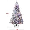 imageBest Choice Products PreLit Artificial Christmas Tree 6ft Snow Flocked Pine Tree 2in1 White and Multicolor LED Lights Full Snowy AppearanceGreen
