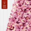 imageBest Choice Products PreLit Artificial Christmas Tree 6ft Snow Flocked Pine Tree 2in1 White and Multicolor LED Lights Full Snowy AppearancePink