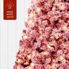 imageBest Choice Products PreLit Artificial Christmas Tree 6ft Snow Flocked Pine Tree 2in1 White and Multicolor LED Lights Full Snowy AppearanceRed