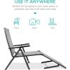 imageBest Choice Products Set of 2 Outdoor Patio Chaise Lounge Chair Adjustable Reclining Folding Pool Lounger for Poolside Deck Backyard wSteel Frame 250lb Weight Capacity  BlackGrey