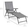 imageBest Choice Products Set of 2 Outdoor Patio Chaise Lounge Chair Adjustable Reclining Folding Pool Lounger for Poolside Deck Backyard wSteel Frame 250lb Weight Capacity  BlackGrey