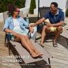 imageBest Choice Products Set of 2 Outdoor Patio Chaise Lounge Chair Adjustable Reclining Folding Pool Lounger for Poolside Deck Backyard wSteel Frame 250lb Weight Capacity  BlackGrey