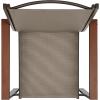 imageBest Choice Products Set of 2 Stackable Outdoor Textilene Chairs AllWeather Conversation Dining Accent Furniture wArmrests  BrownBrownBrownBrown