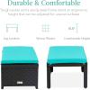 imageBest Choice Products Set of 2 Wicker Ottomans Multipurpose Outdoor Furniture for Patio Backyard Additional Seating Footrest Side Table wRemovable Cushions Steel Frame  GrayCreamBlackTeal