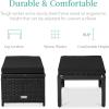 imageBest Choice Products Set of 2 Wicker Ottomans Multipurpose Outdoor Furniture for Patio Backyard Additional Seating Footrest Side Table wRemovable Cushions Steel Frame  GrayCreamBlackBlack