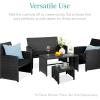 imageBest Choice Products Set of 2 Wicker Ottomans Multipurpose Outdoor Furniture for Patio Backyard Additional Seating Footrest Side Table wRemovable Cushions Steel Frame  GrayCreamBlackBlack