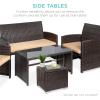 imageBest Choice Products Set of 2 Wicker Ottomans Multipurpose Outdoor Furniture for Patio Backyard Additional Seating Footrest Side Table wStorage Removable Cushions  GrayNavyBrownBeige